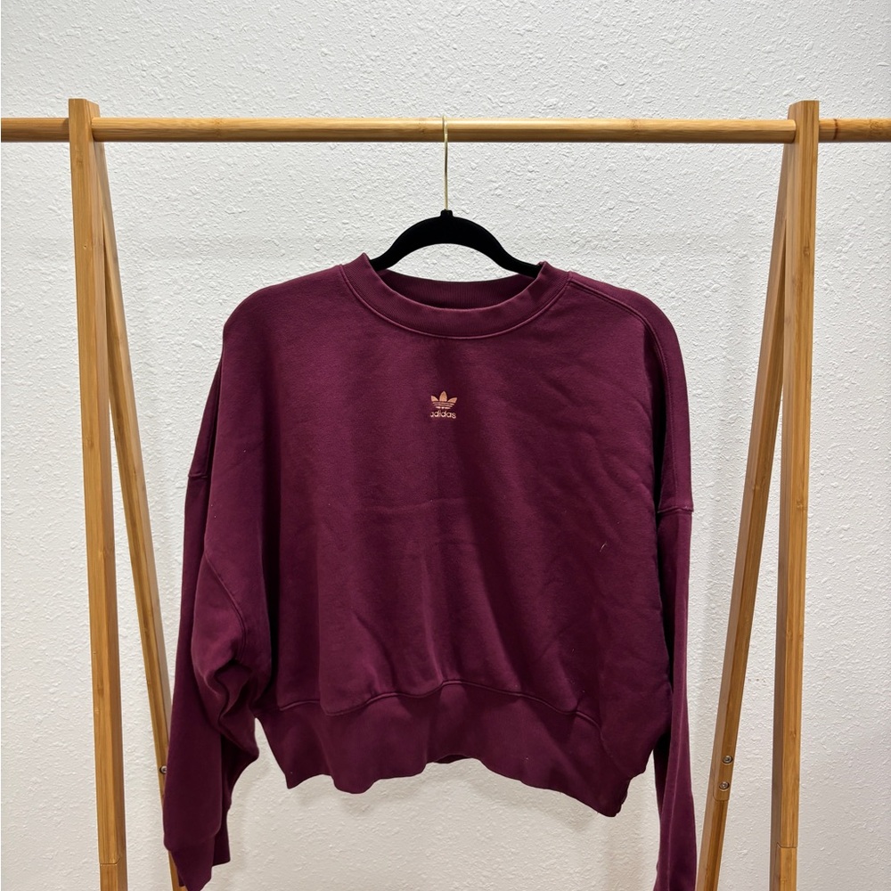 Adidas Maroon Crewneck Sweatshirt